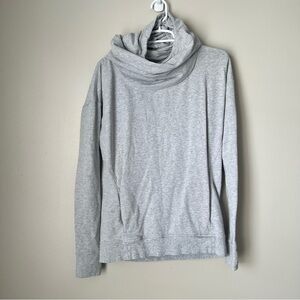Lululemon Women’s Heathered Grey Stress Less Cowl Neck Hoodie Size 4